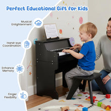 Load image into Gallery viewer, 25 Lighted Keys Kids Piano Keyboard with Stool and Adjustable Speed

