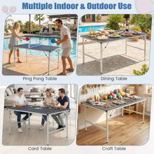 Load image into Gallery viewer, Folding Table Tennis Table, Portable Ping Pong Desk
