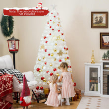 Load image into Gallery viewer, 4/5/6/7 Feet Artificial Fiber Optic White Pre-lit Christmas Tree with Light
