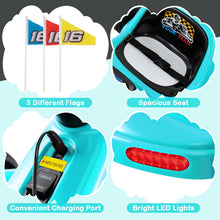 Load image into Gallery viewer, 12V Electric Go Kart, Kids Battery Powered Car with Remote Control, Music, Story, Flags
