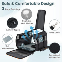 Load image into Gallery viewer, Pet Carrier with Wheels, Foldable Pet Carrier with Telescopic Handle, Shoulder Strap, Washable Pad, Safety Leash
