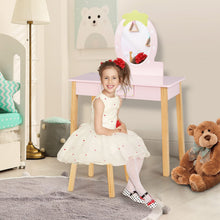 Load image into Gallery viewer, Kids Dressing Table and Stool Set

