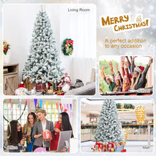 Load image into Gallery viewer, 7.5FT Snow Flocked Artificial Christmas Tree with 600/1010 Tips
