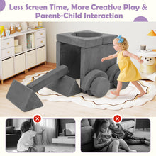 Load image into Gallery viewer, 14 PCS Modular Kids Play Couch Child Sectional Sofa Building Blocks Playset
