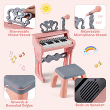 Load image into Gallery viewer, Mini Electric Toddler Keyboard with Microphone (High Stand with Stool)
