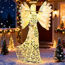 Load image into Gallery viewer, Lighted Angel Christmas Decoration with Flute and 250 LED Lights
