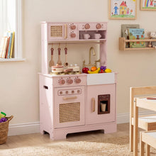 Load image into Gallery viewer, Kids Play Kitchen, Wooden Toy Kitchen with Stoves, Oven
