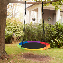 Load image into Gallery viewer, Kids Nest Swing, 40 Inch/100cm Saucer Tree Swings with Height Adjustable Hanging Ropes
