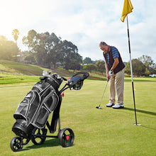 Load image into Gallery viewer, Golf Trolley, Folding 3 Wheel Golf Push Cart with Foot Brake
