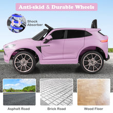 Load image into Gallery viewer, Kids Ride on Car, 12V Battery Powered Licensed Aston Martin DBX Toy Car with Remote Control (Pink)

