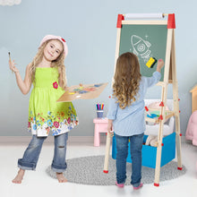 Load image into Gallery viewer, 3 in 1 Height Adjustable Art Easel with Whiteboard &amp; Chalkboard
