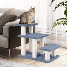 Load image into Gallery viewer, Cat Stairs, 3-Step Pet Easy Climb Ladder with Sisal Scratching Posts
