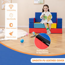 Load image into Gallery viewer, 8-Piece Kids Play Sofa Set, Convertible Toddler Chair Couch
