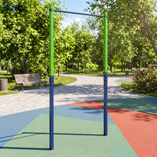 Load image into Gallery viewer, Outdoor In-Ground Pull Up Bar Station, Heavy Duty Metal Chin Up Bar with 5 Adjustable Heightsv

