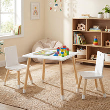 Load image into Gallery viewer, Kids Table and Chair Set, Children Activity Table with 2 Chairs
