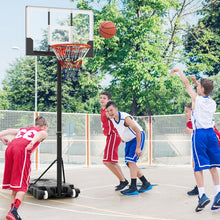 Load image into Gallery viewer, 3.3-7 FT Height Adjustable Portable Basketball Goal with Shatterproof Backboard

