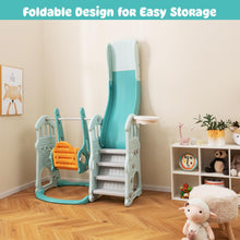 Load image into Gallery viewer, Toddler Swing and Slide Set, 4-in-1 Children Climber and Swing Set
