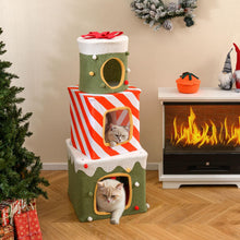Load image into Gallery viewer, Stackable Cat Condos with Plush Balls for Indoor

