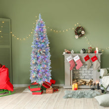 Load image into Gallery viewer, 5 FT/6 FT Pre-Lit Hinged Christmas Tree with Verdant Branches Tips
