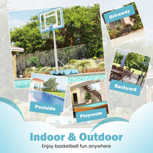 Load image into Gallery viewer, Adjustable Basketball Hoop and Stand, 1.43-1.71m Basketball Goal with 83 cm Shatterproof Backboard
