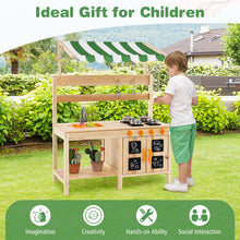 Load image into Gallery viewer, Kids Mud Kitchen, Outdoor Toy Kitchen with 4 Stoves
