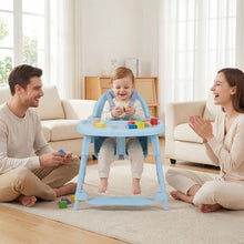 Load image into Gallery viewer, 4-in-1 Convertible Baby High Chair with 2 Heights Removable Double Tray
