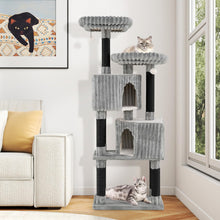 Load image into Gallery viewer, Cat Tree, 156cm Tall Multi-Layer Cats Tower with 2 Perch Beds
