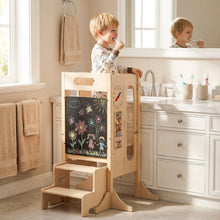 Load image into Gallery viewer, Toddler Step Stool Foldable Standing Tower with Anti-tip Feet
