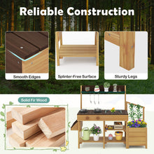 Load image into Gallery viewer, Pretend Mud Kitchen Play Kitchen with Removable Sink and Planter Boxes
