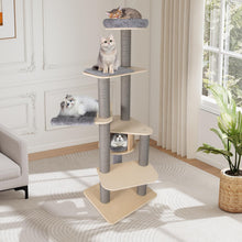 Load image into Gallery viewer, Tall Multi-Layer Cats Tower with Comfy Padded Top Perch, Private Condo
