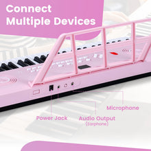 Load image into Gallery viewer, 61 Key Electric Keyboard Piano, Portable Digital Piano with Microphone
