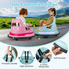Load image into Gallery viewer, 12V Kids Ride On Bumper Car with Dual Joysticks and 5 Light Effects
