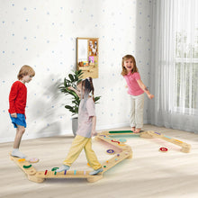 Load image into Gallery viewer, Wooden Balance Beam Toddler Balance Board with Stepping Stones

