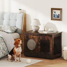 Load image into Gallery viewer, Dog Crate Furniture, Wooden Dog Cage with Chew-proof Metal Mesh
