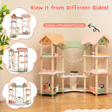 Load image into Gallery viewer, Kids Dollhouse, 3-Storey Wooden Dolls House with 7 Simulated Rooms &amp; 33pcs Furniture Accessories
