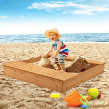 Load image into Gallery viewer, Outdoor Wooden Kids Sandbox with Bench Seat and 2 Removable Boxes

