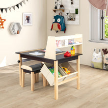 Load image into Gallery viewer, Kids Chairs Set with 2 Storage Bins and Paper Roll
