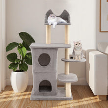 Load image into Gallery viewer, 123cm Tall Multi-Layer Cats Tower with Plush Perch
