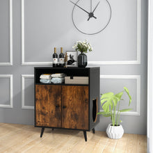 Load image into Gallery viewer, Cat Litter Box Enclosure, Wooden Hidden Kitty Washroom with Shelves
