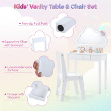 Load image into Gallery viewer, Kids Vanity Table and Chair Set, Children Dressing Table
