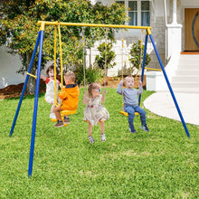 Load image into Gallery viewer, Kids Metal Swing A-Frame with Swings
