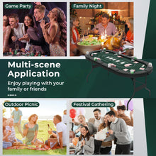 Load image into Gallery viewer, Foldable Poker Table for 8 Players Portable Oval Card Board with Cup Holders
