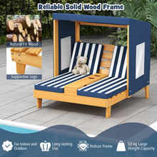 Load image into Gallery viewer, Kids Double Sun Lounger, 2-Seater Garden Lounge Chair with Canopy
