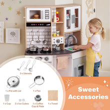 Load image into Gallery viewer, Wooden Kitchen Playset with Sound and Light for Boys Girls
