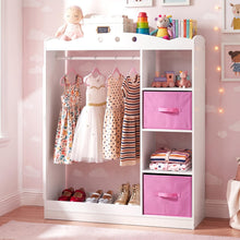 Load image into Gallery viewer, Closet Armoire Dresser Organizer with Full-Length Mirror
