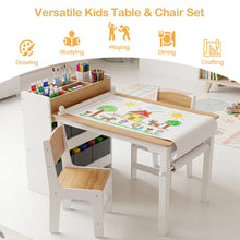 Load image into Gallery viewer, Children's Craft Play Desk Set with Paper Roll, Bookshelf
