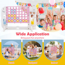Load image into Gallery viewer, Height Adjustable Drop-4 Game with Ring-toss, Basketball, Golf Club, Balls
