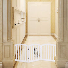 Load image into Gallery viewer, Freestanding Dog Gate with Wooden Frame and Metal Hinges
