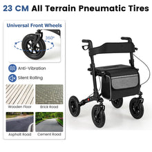 Load image into Gallery viewer, Walker for Seniors with Seat Folding Rollator Walker with Pneumatic Tires
