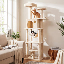 Load image into Gallery viewer, Cat Tree, 168cm Tall Modern Cats Tower with 2 Perches, Hammock
